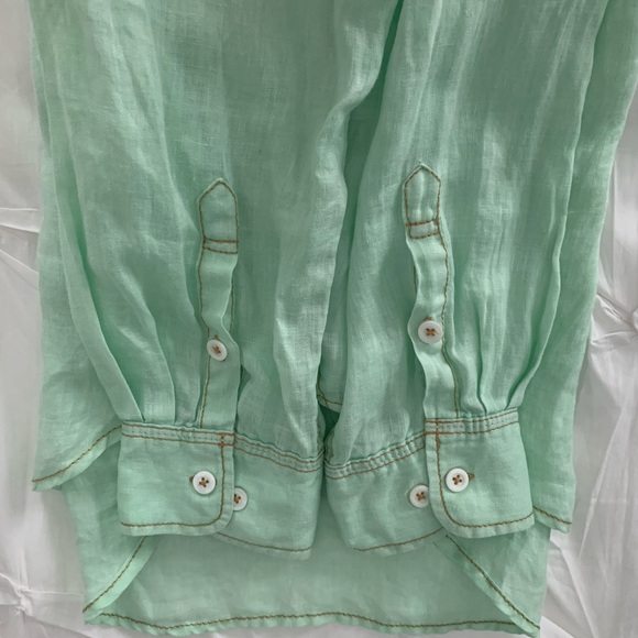 Martin Gordon‎ Men's XL 100% Linen Button Down Long Sleeve Shirt - Picture 7 of 10